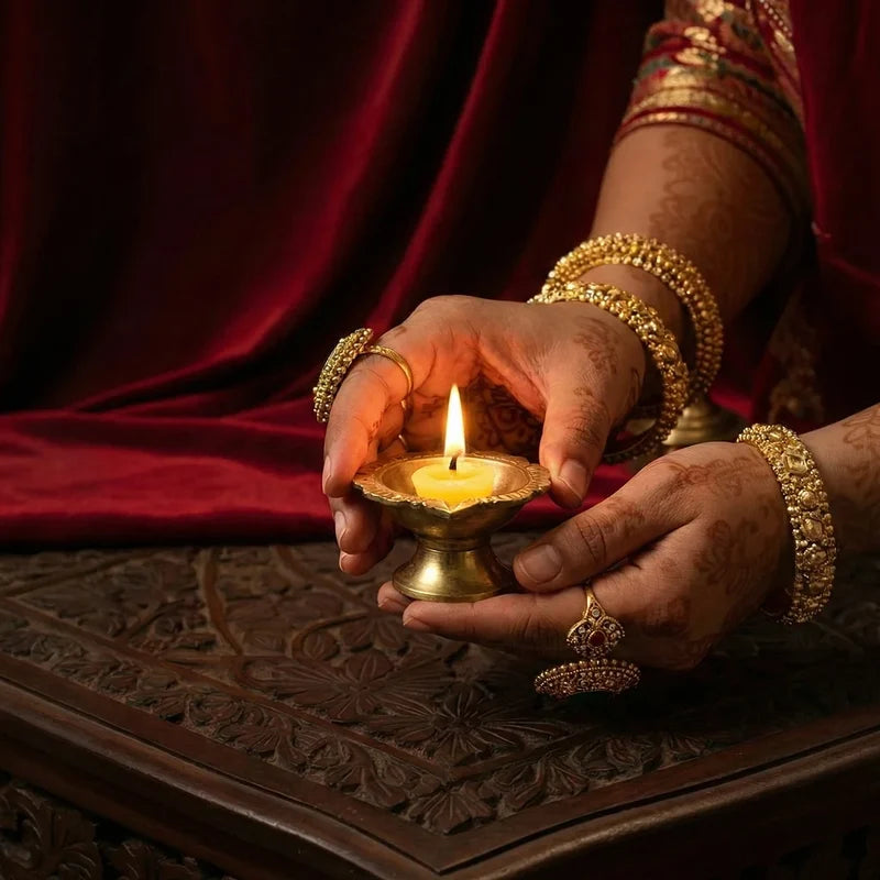 Pure Cow Ghee Wicks – 100 Pcs | Ready-to-Use Diya Wicks for Puja