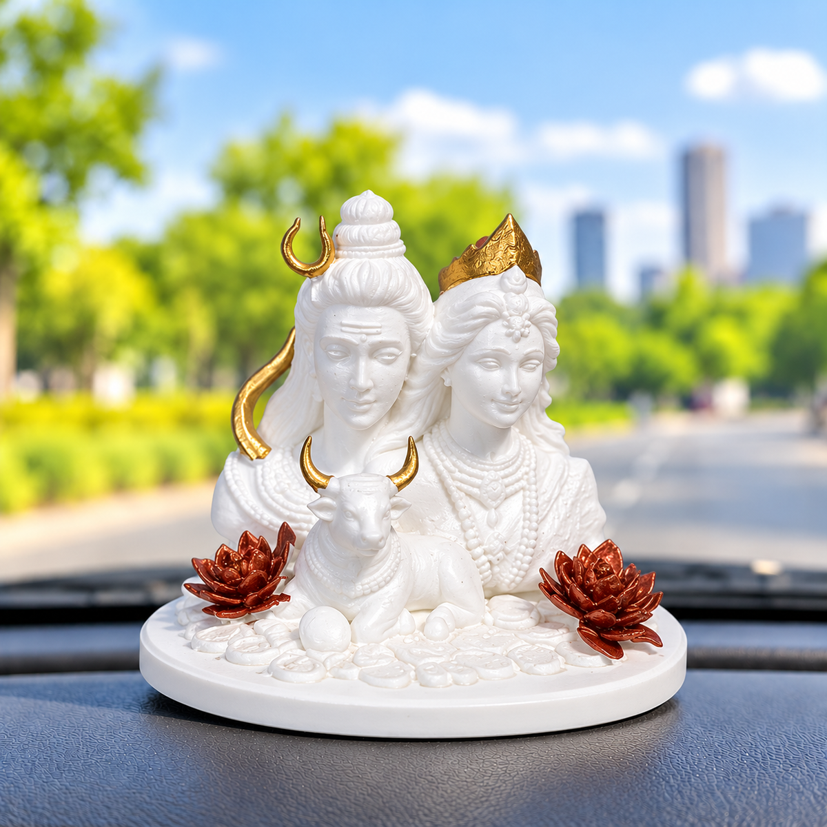Shiva Parvati & Nandi | Car Dashboard Idol