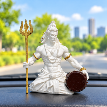 Shiva - The Divine Yogi | White Dashboard Idol