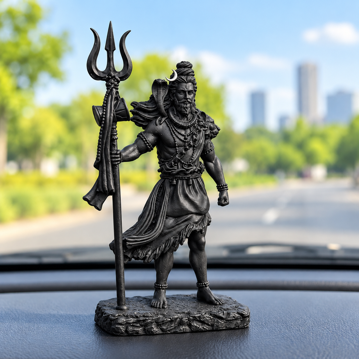 Shiva Trishul Idol for Car Dashboard
