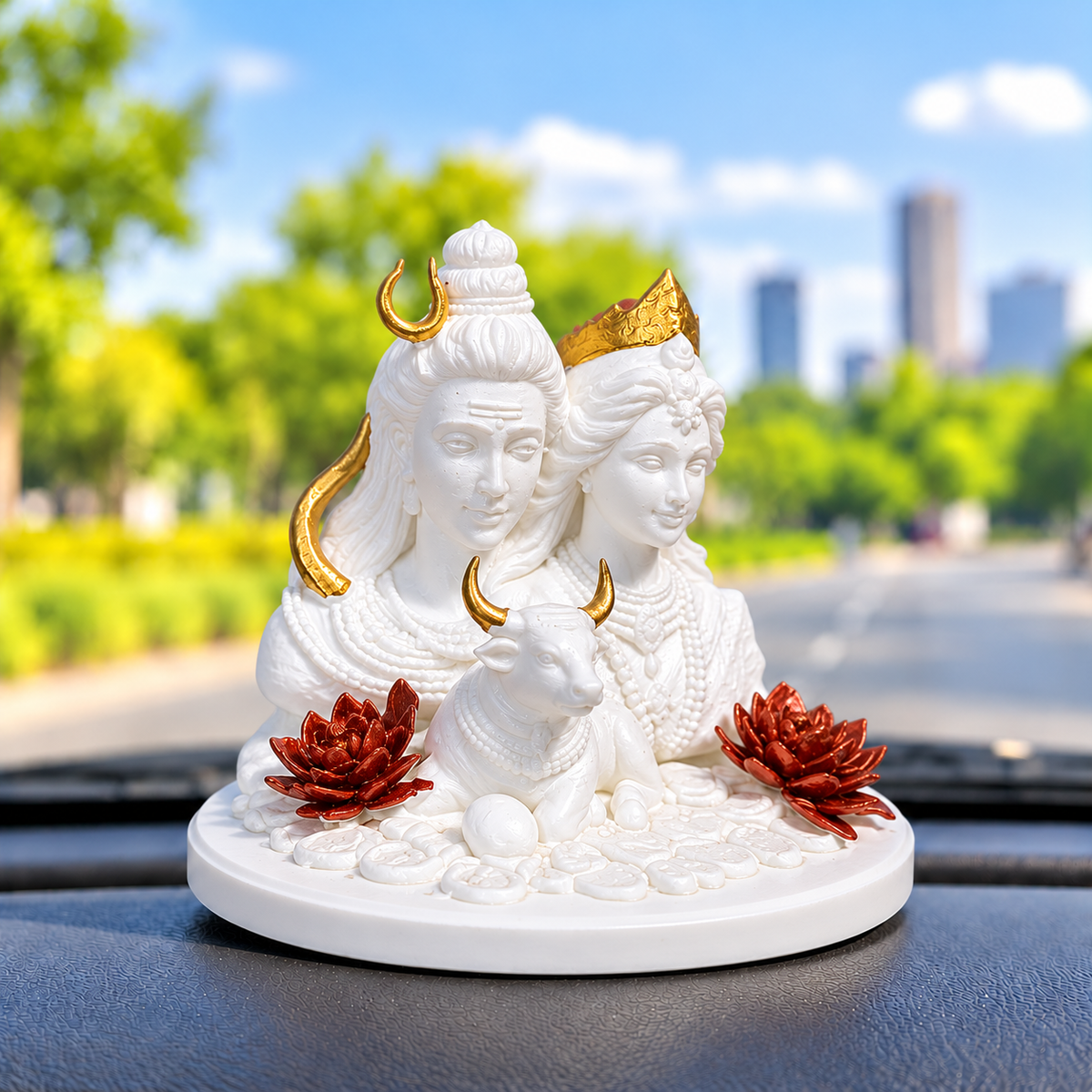Shiva Parvati & Nandi | Car Dashboard Idol