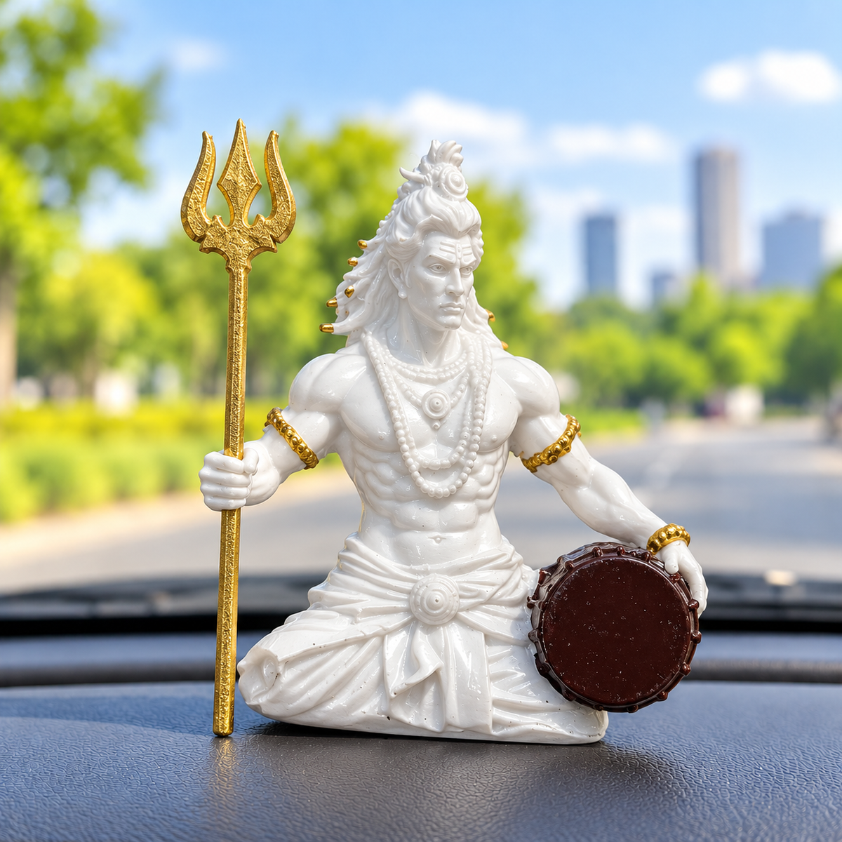 Shiva - The Divine Yogi | White Dashboard Idol