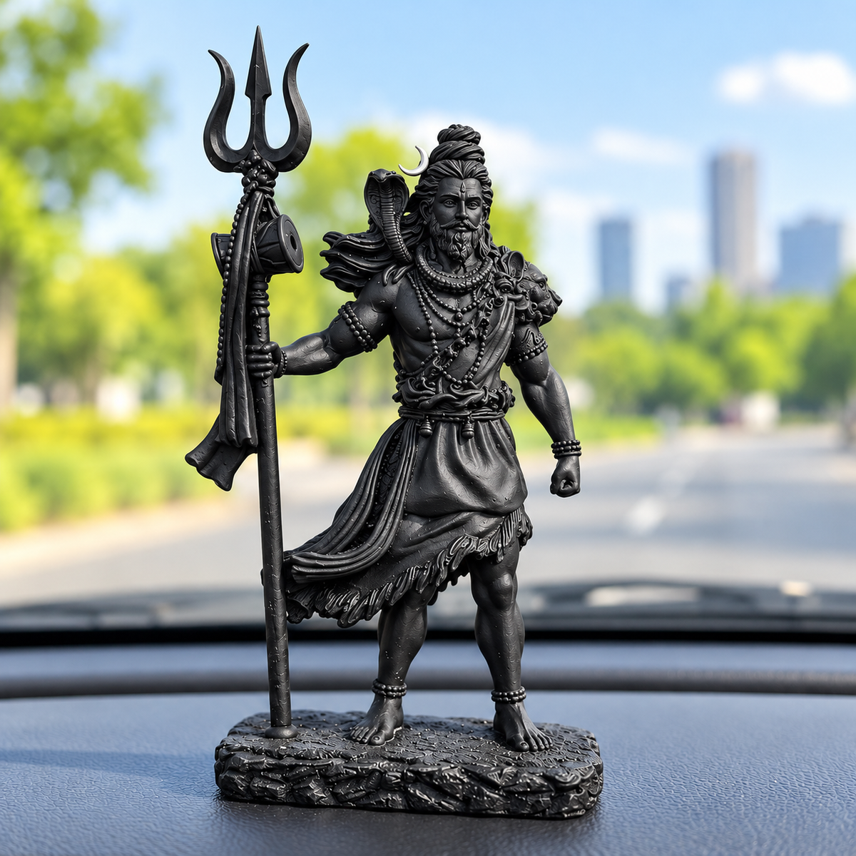 Shiva Trishul Idol for Car Dashboard