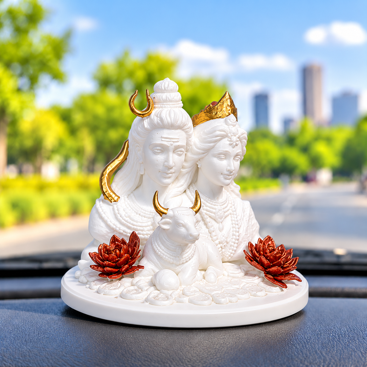 Shiva Parvati & Nandi | Car Dashboard Idol