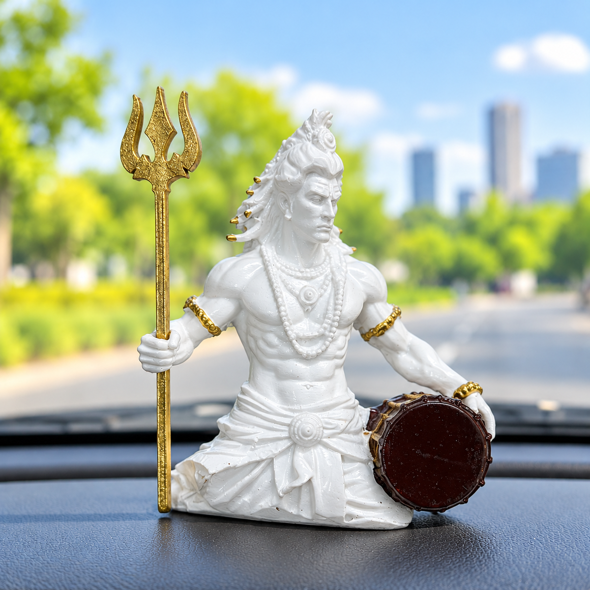 Shiva - The Divine Yogi | White Dashboard Idol