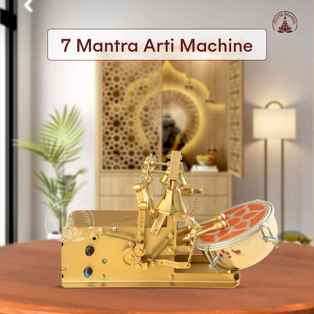 Mantra Automatic Aarti Machine – Temple Bells, Jalar, Drum & 7 Mantras