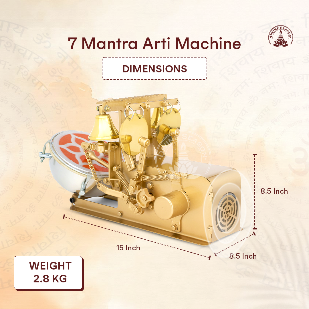 Mantra Automatic Aarti Machine – Temple Bells, Jalar, Drum & 7 Mantras