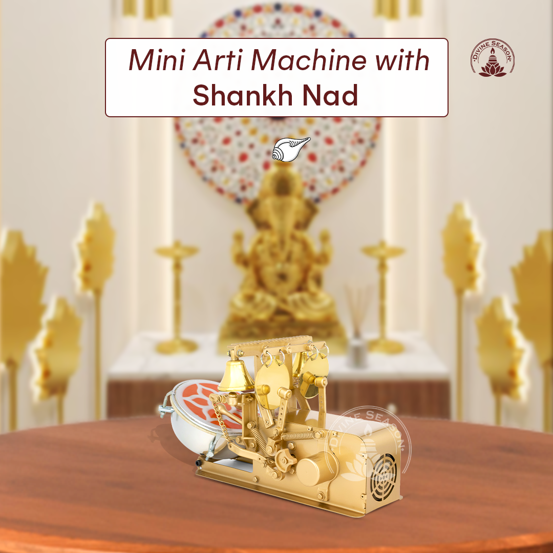 Shankh Automatic Aarti Machine – Temple Bells, Jalar, Drum & Shankh Naad for Pooja