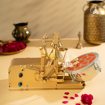 Shankh + Mayur Automatic Aarti Machine – Temple Bells, Jalar & Drum with Shankh and Mayur Naad