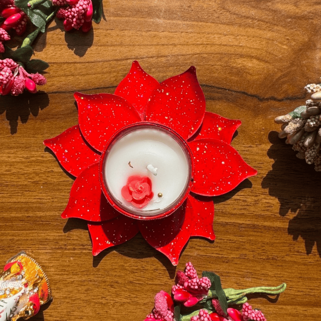 Lotus Design Scented Soy Wax Candles (Pack of 2)