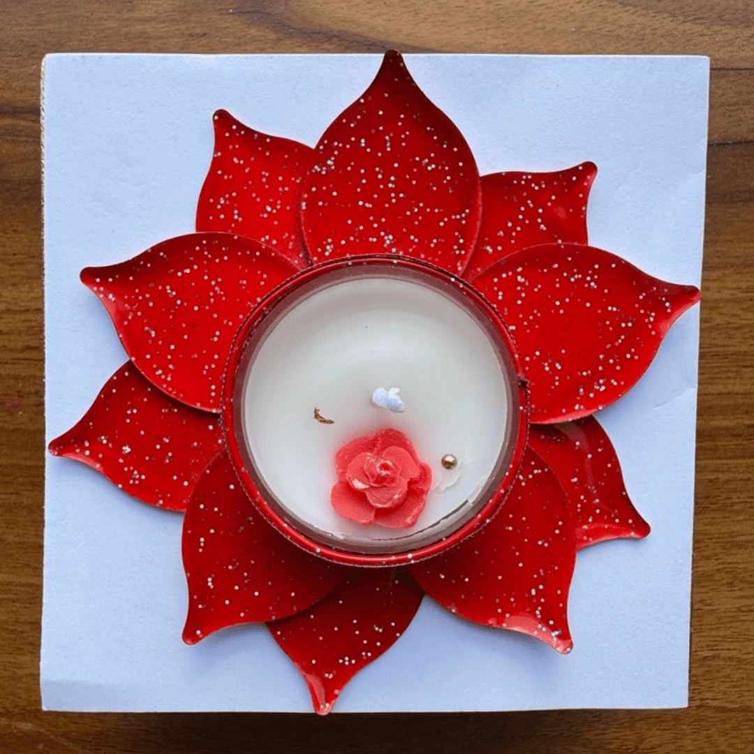 Lotus Design Scented Soy Wax Candles (Pack of 2)