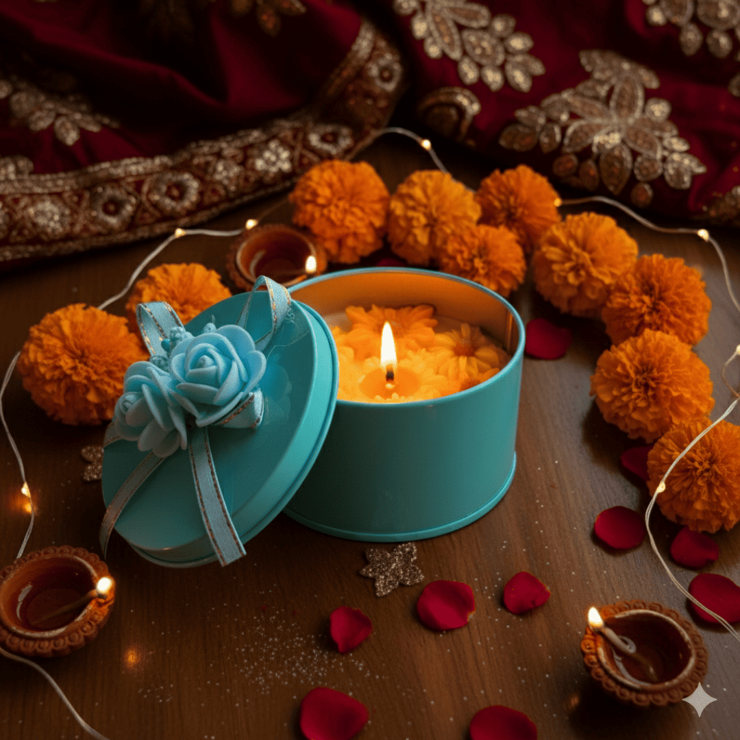 Sunflower Scented Candle in Decorative Gift Box (Pack of 2)