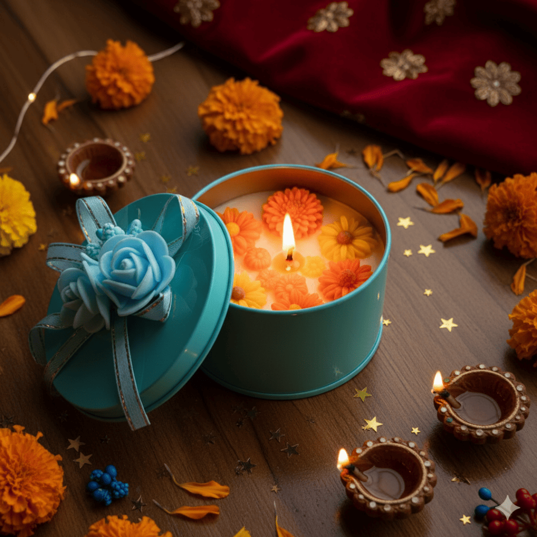 Sunflower Scented Candle in Decorative Gift Box (Pack of 2)