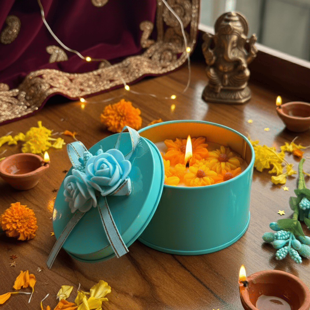 Sunflower Scented Candle in Decorative Gift Box (Pack of 2)