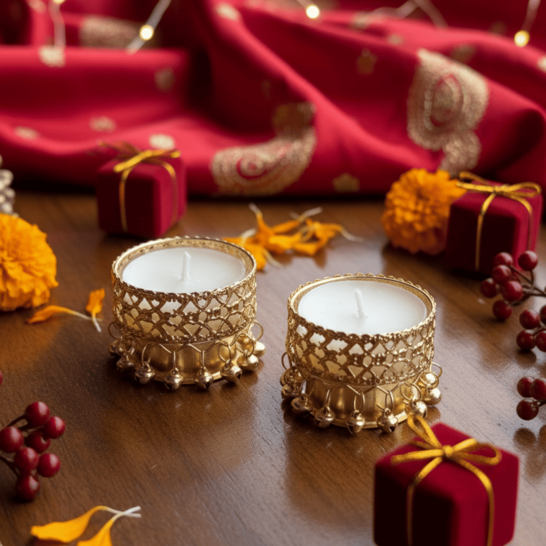 Royal Glow T-Light Candle Set (Pack of 2)