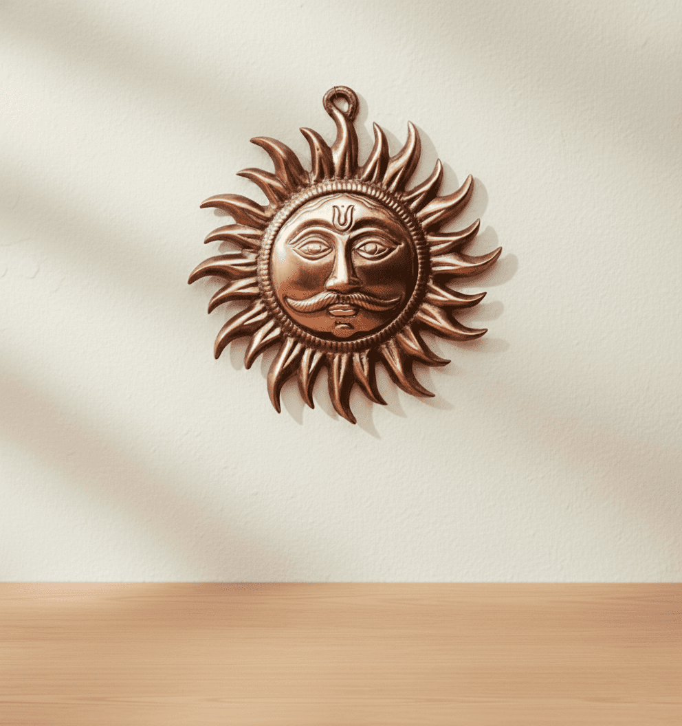Copper Sun Wall Hanging – For Growth, Good Health & Positive Energy