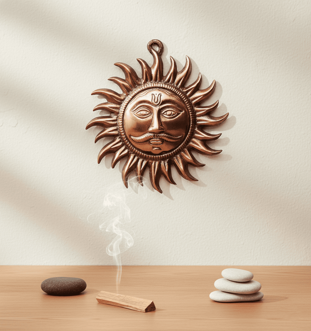 Copper Sun Wall Hanging – For Growth, Good Health & Positive Energy