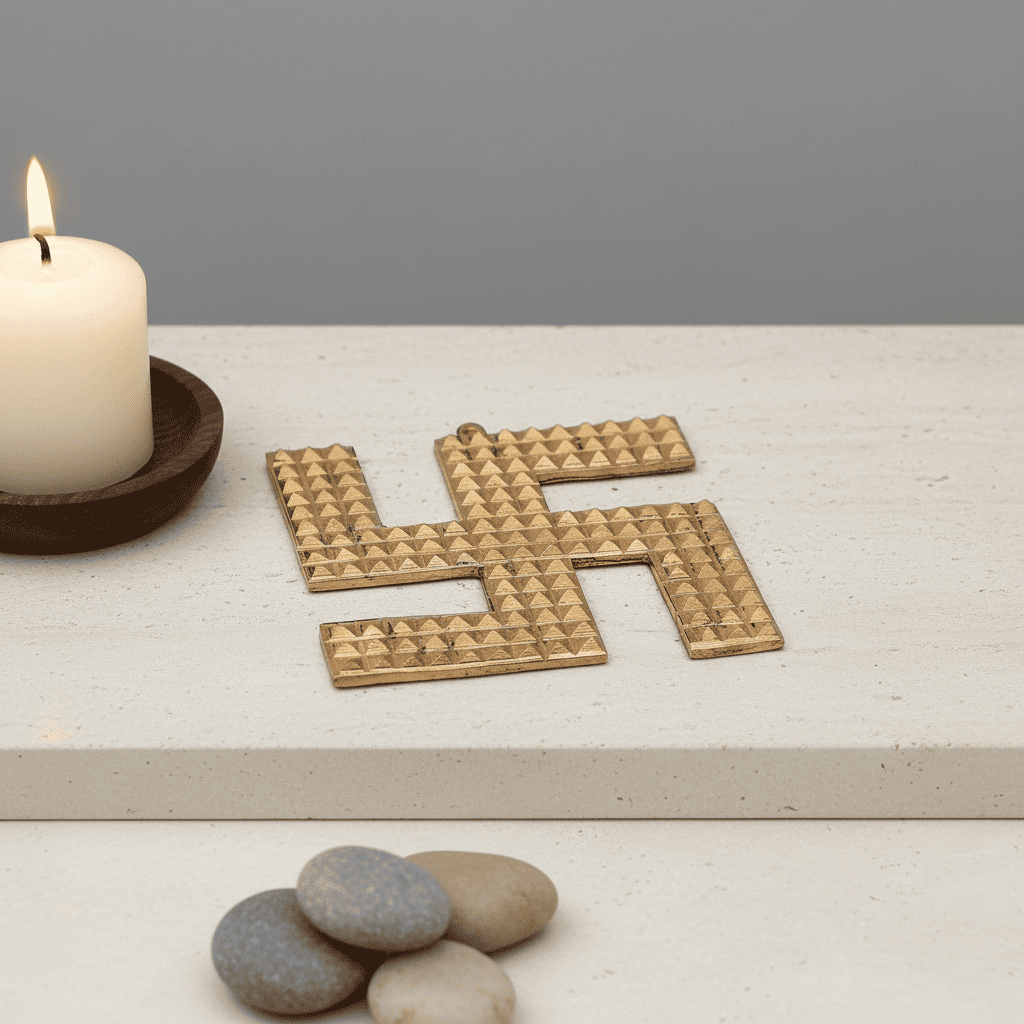 Copper Swastik – For Good Fortune, Protection & Auspicious Energy