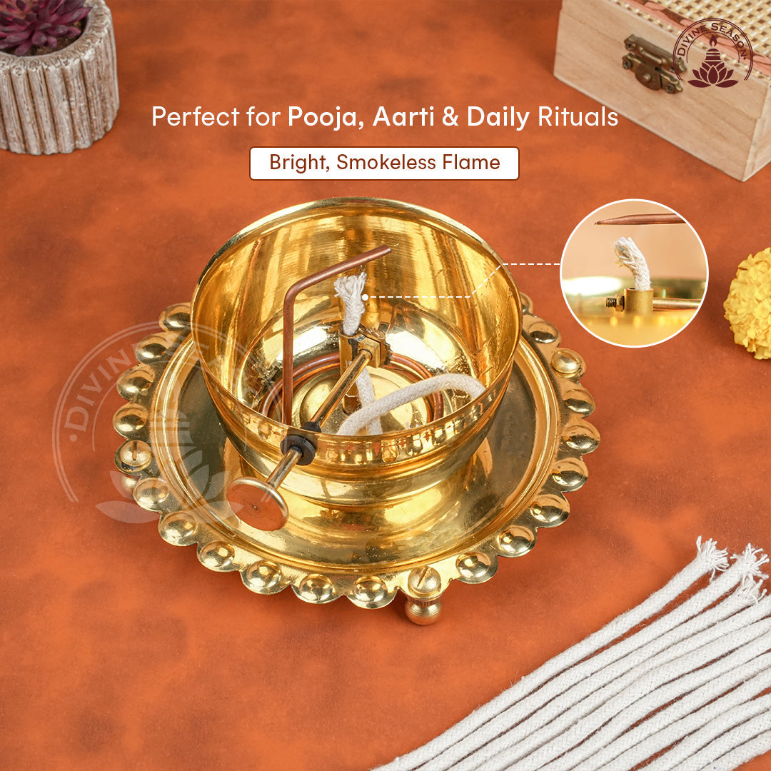 Akhand Diya Long Cotton Wicks – 12 Pieces, 7.5 Inch Pooja Batti Packet